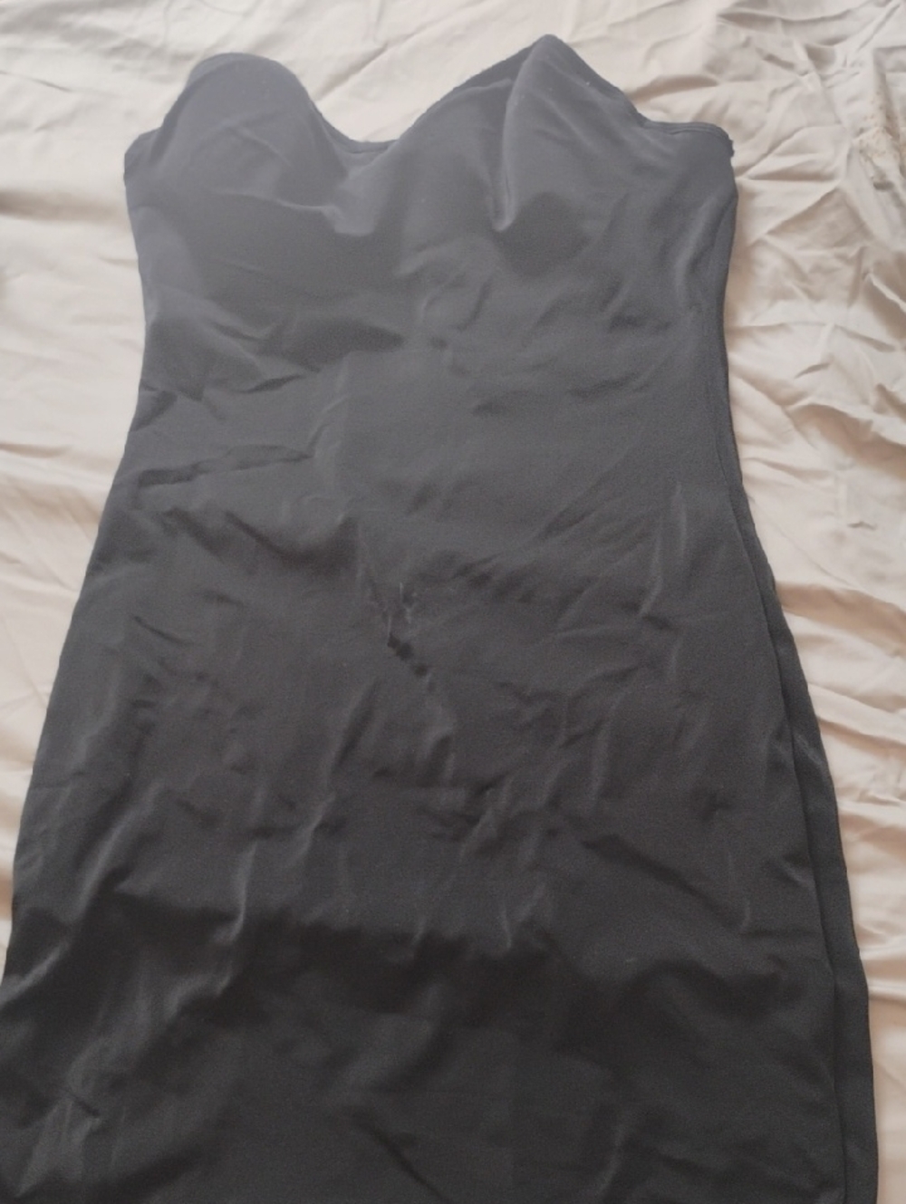 Black Strapless Shaping Dress - Sleek Body-Smoothing Slip